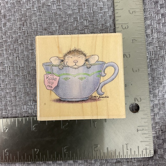 Vintage 1997 House Mouse Feeling Rosy rubber stamp feat. Maxwell - Picture 6 of 6